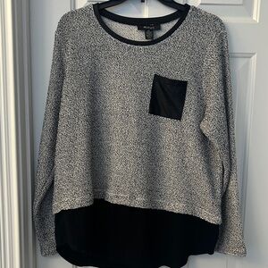 Style & Co. Black and White Crew Neck Sweater